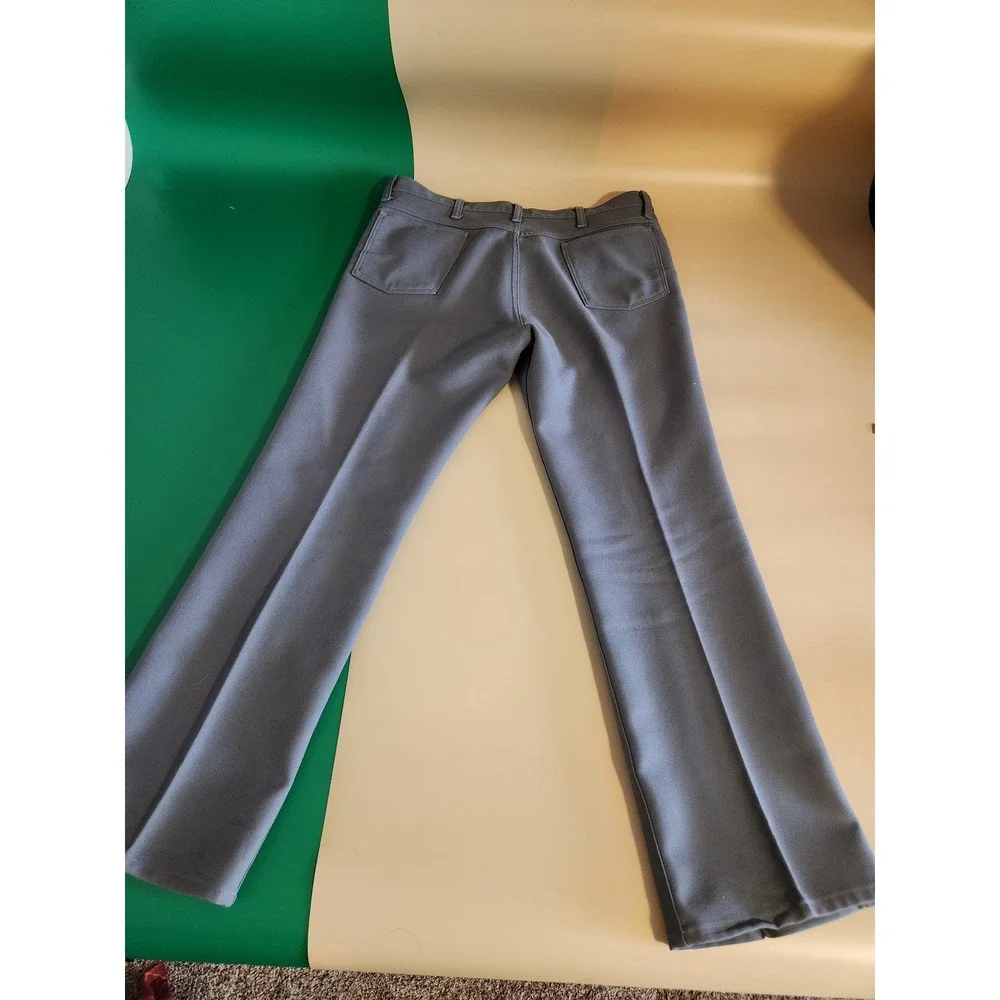 Wrangler Wrancher Dress Jeans Mens 36x34 Grey Western Trousers Made in USA 82GY